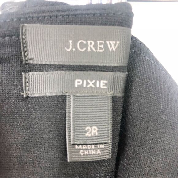 J. Crew | Black Pixie Pants with Leather Stripe - Picture 7 of 8